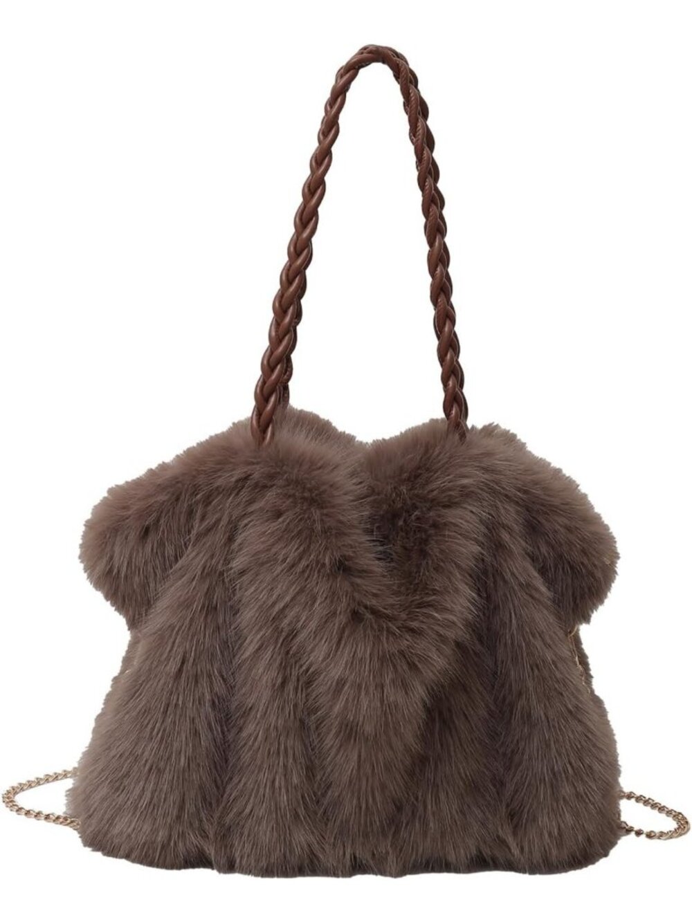 Cozy Furry Tote Bag for Women | Fluffy Faux Fur Crossbody Handbag & Purse